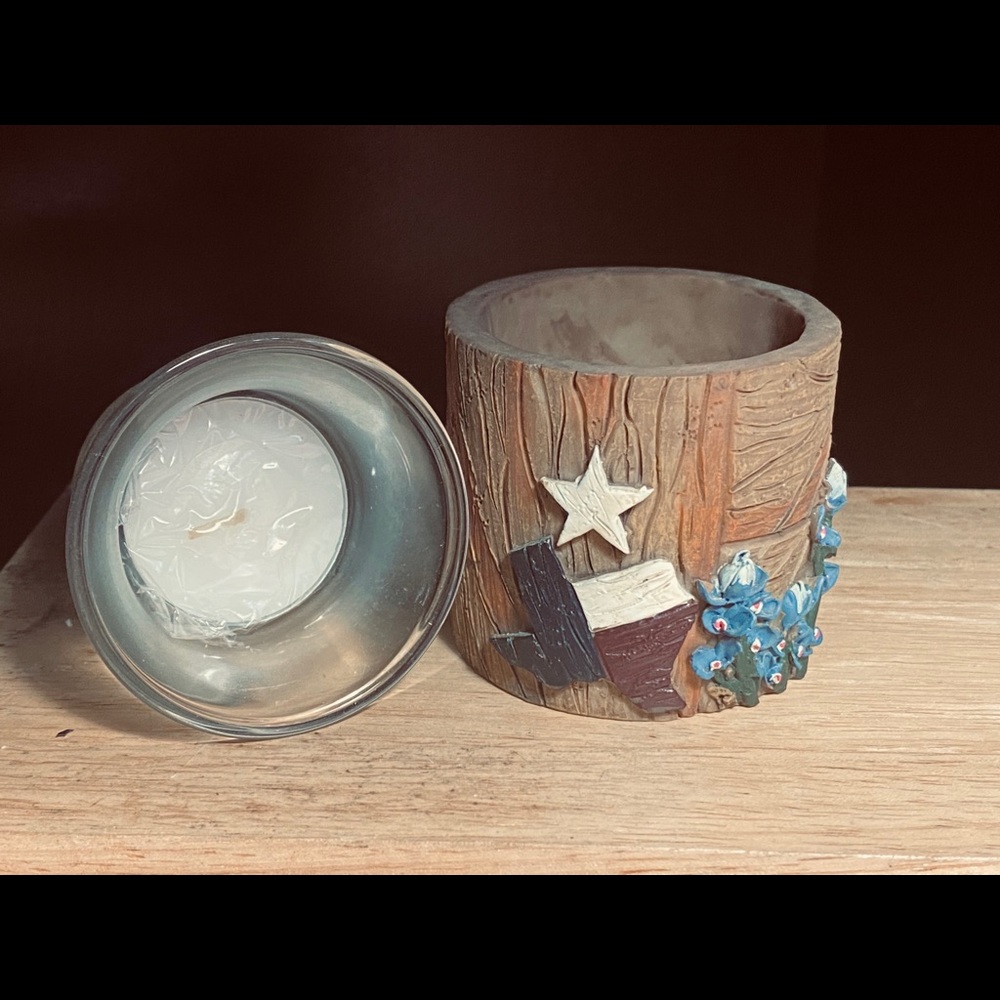 Texas candle holder